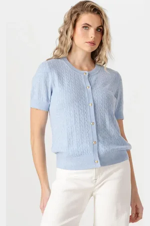 Tommy Hilfiger Dames Tops & T-shirts Mini Cable C-nk Cardi Ss - - Maat XL