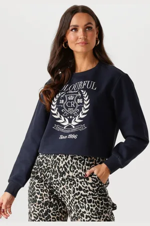Colourful rebel Dames Truien & Vesten College 1986 Embro Relaxed Sweat - - Maat XL