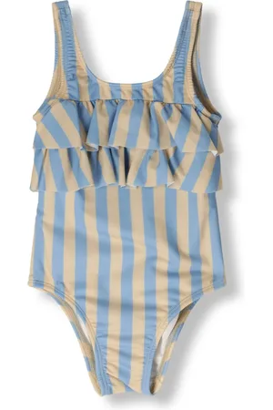 Sproet & Sprout Meisjes Zwemkleding Swimsuit Chest Ruffle Stripes - - Maat 104
