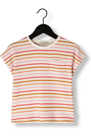 Sproet & Sprout Meisjes Tops & T-shirts T-shirt Waffle Stripes - - Maat 104