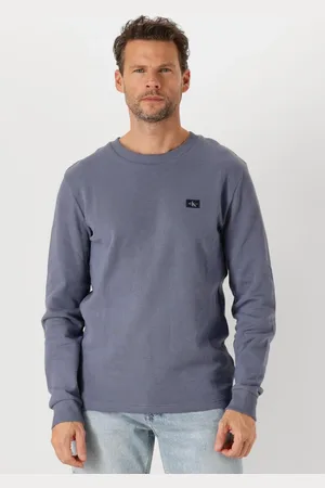 Calvin Klein Heren Truien & Vesten Woven Label Waffle Ls Tee - - Maat XL