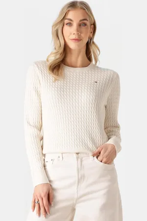 Tommy Hilfiger Dames Truien & Vesten Co Cable Fine Cg - - Maat XL