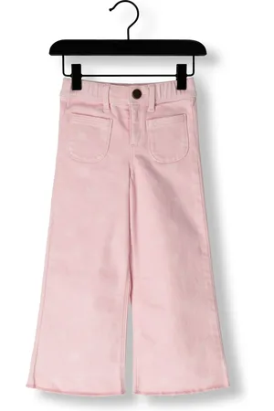 Sproet & Sprout Meisjes Broeken Flare Denim Pants Daisies Print - - Maat 110