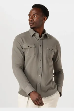 Profuomo Heren Overhemden Overshirt Wester - - Maat XL