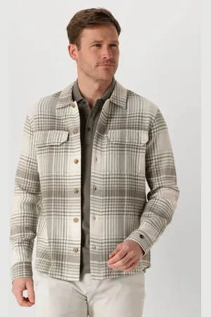 Cast Iron Heren Overshirts Long Sleeve Shirt Check Weave Yd - - Maat XL