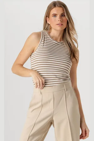 NUKUS Dames Tops & T-shirts Stefania Singlet Stripes - - Maat XL