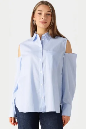 Catwalk Junkie Dames Blouses Open Shoulder Blouse - - Maat 36