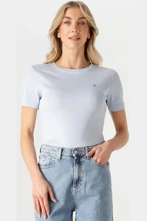 Tommy Hilfiger Dames Tops & T-shirts Slim Cody C-nk Ss - - Maat XL