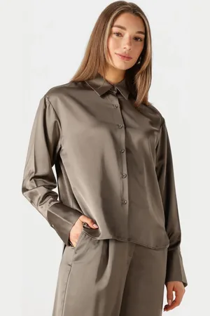With Black Dames Blouses Wblmilan Sateen Ls Shirt - - Maat XL