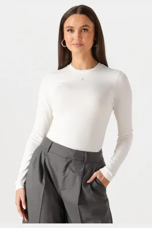 Alix the label Dames Tops & T-shirts Ladies Knitted Modal Longsleeve Top - - Maat XL