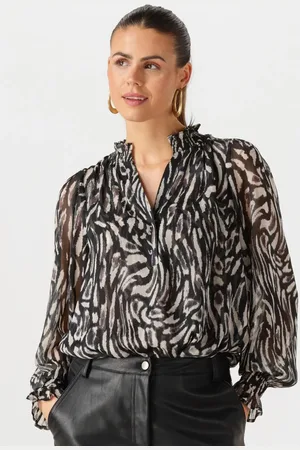 Neo Noir Dames Blouses Leia Abstract Leo Blouse - - Maat 34