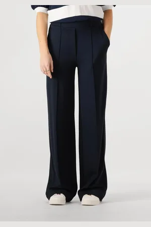 Jansen Amsterdam Dames Broeken Hv404 Wide Pants - - Maat XL