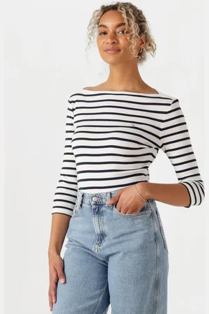 Tommy Hilfiger Dames Tops & T-shirts Slim Cody Boat-nk 3/4slv - - Maat XS