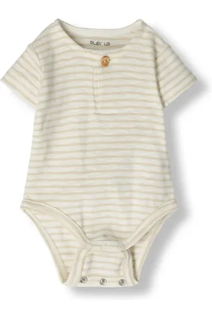 PLAY UP Baby Rompers Striped Rib Flame Body - - Maat 50