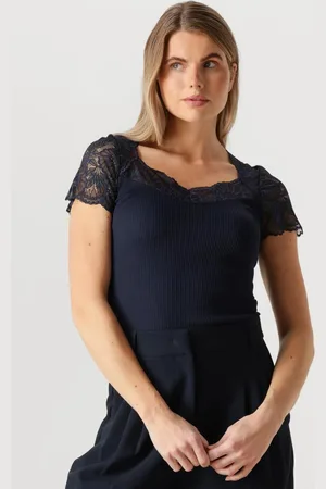Rosemunde Dames Tops & T-shirts Beatha Capsleeve - - Maat XL