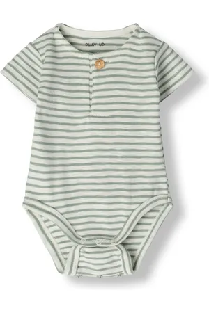 PLAY UP Baby Rompers Striped Rib Flame Body - - Maat 50