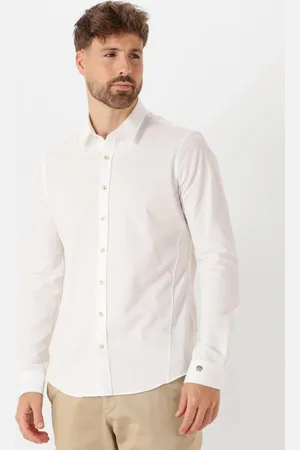 Cast Iron Heren Overhemden Long Sleeve Shirt Twill Jersey 2 Tone - - Maat XL