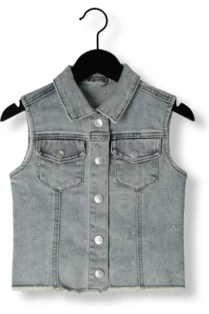 Daily7 Meisjes Blazers Denim Gilet Allover Print - - Maat 104
