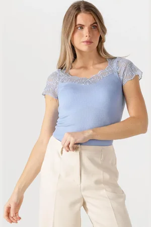 Rosemunde Dames Tops & T-shirts Beatha Capsleeve - - Maat XL