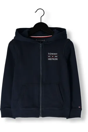 Tommy Hilfiger Jongens Truien & Vesten Tommy Flag Hilfiger Zip Hoodie - - Maat 116