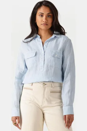 Mos Mosh Dames Blouses Mmenna Linen Pocket Blouse - - Maat XL