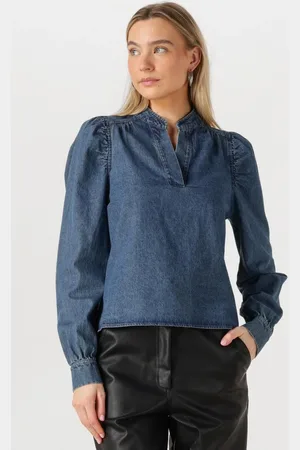 Neo Noir Dames Blouses Rosslyn Denim Blouse - - Maat 34