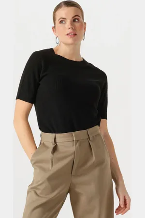 SELECTED Dames Tops & T-shirts Slfelinna New Ss Knit Top - - Maat XL