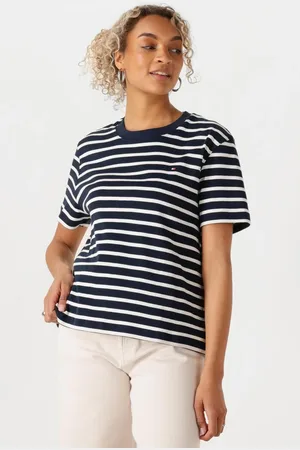 Tommy Hilfiger Dames Tops & T-shirts Slim Henley Gb Scoop-nk Ls 1 - - Maat XL