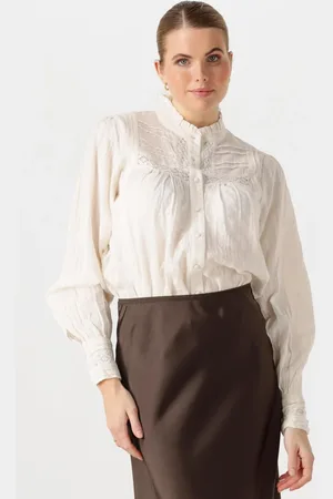 Neo Noir Dames Blouses Bria Dobby Blouse - - Maat 34