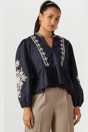 Neo Noir Dames Blouses Ginia Emb Blouse - - Maat 34