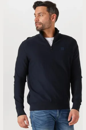 PME Legend™ Heren Truien & Vesten Half Zip Collar Cotton Modal - - Maat XL