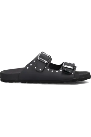 Lina Locchi Dames Slippers 2 Gesp Slipper Met Studs - - Maat 36