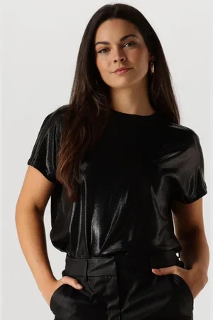 Mos Mosh Dames Tops & T-shirts Nivola O-neck Metallic Tee - - Maat XL