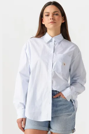 Calvin Klein Dames Blouses Woven Label Relaxed Shirt - - Maat XL