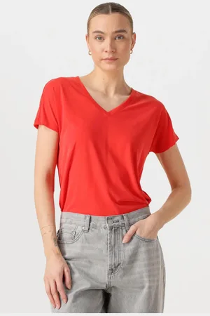 MSCH Dames Tops & T-shirts Mschfenya Modal V Neck Tee - - Maat XS/S