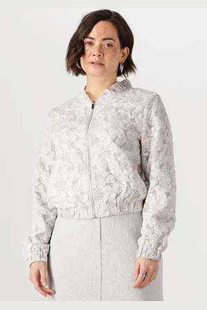 Jansen Amsterdam Dames Jassen Josien Jasje J 275 Jacquard Bomber Long Sleeve - - Maat 38