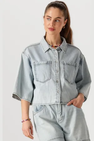 Circle Of Trust Dames Blouses Mae Denim Blouse - - Maat S