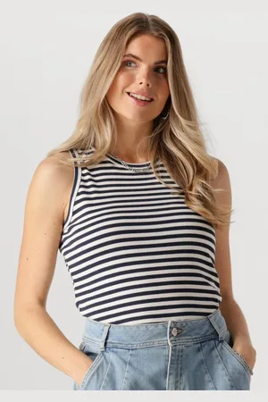 NUKUS Dames Tops & T-shirts Stefania Singlet Stripes - - Maat XL