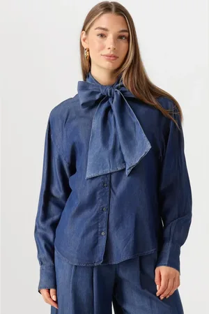 SELECTED Dames Blouses Slfjanna Ls Relaxed Chambray Shirt - - Maat 34