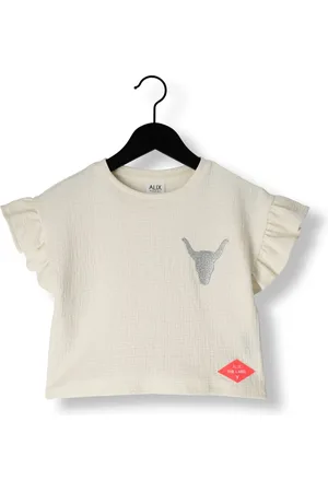 Alix the label Meisjes Tops & T-shirts Ruffle T-shirt - - Maat 104