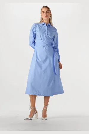 SELECTED Dames Jurken Slfaviana Ls Midi Wrap Dress - - Maat 34