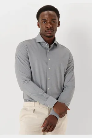 Profuomo Heren Overhemden Shirt X-cutaway Japanese Knitted - - Maat 38