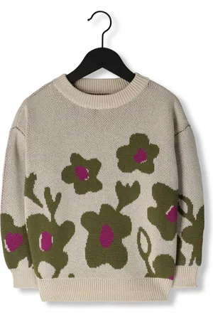Your Wishes Meisjes Truien & Vesten Flower Knit Chunky Sweater - - Maat 122/128