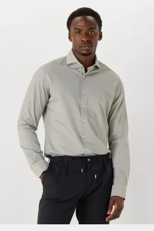 Profuomo Heren Overhemden Shirt X-cutaway Japanese Knitted - - Maat 38