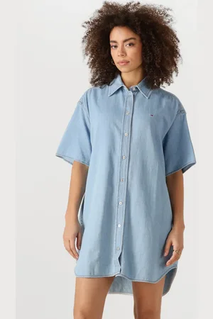 Tommy Hilfiger Dames Jurken Ss Shirt Dress Ext - - Maat XL