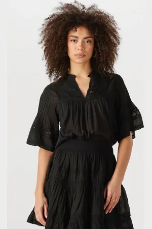 Neo Noir Dames Blouses Siama S Voile Blouse - - Maat 34