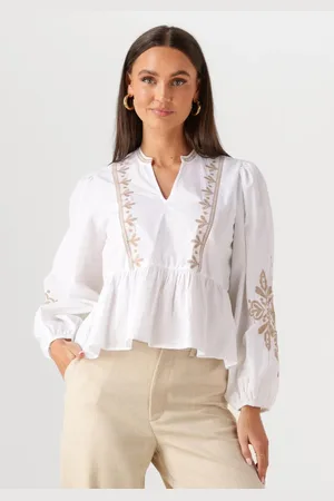 Neo Noir Dames Blouses Ginia Emb Blouse - - Maat 34