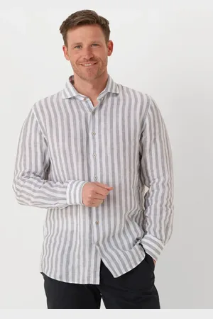 Profuomo Heren Overhemden Shirt X-cutaway Linen - - Maat 38