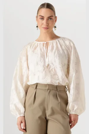 NUKUS Dames Blouses Yoni Top Embroidery - - Maat XS