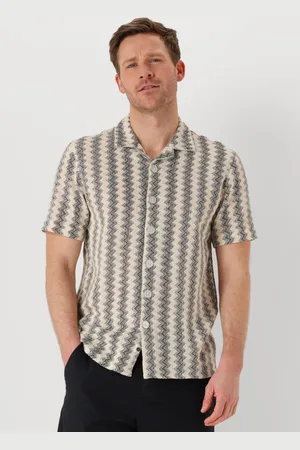 Anerkjendt Heren Overhemden Akleon Jacquard S/s Shirt - - Maat XL
